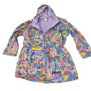 Ken Done VTG 80’s Hoodie Warm Up Jacket Full Zip Abstract Sailboats Women’s